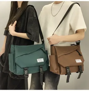 Borsa a tracolla tattica in tela grande capacita borsa casual per studenti universitari