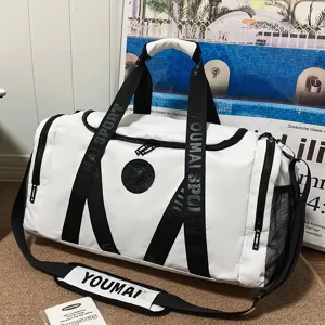 Grote Capaciteit Oxford Stof Reistas Handbagage Tas Met Droog Nat Scheiding Schoenenvak Fitness Sport Bagage Tas