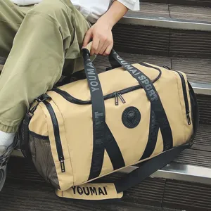 Grote capaciteit kaki reistas sport fitness duffel tas voor heren en dames reizen weekender