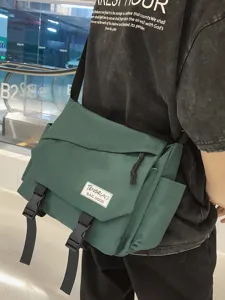 Borsa a tracolla in tela stile giapponese per uomo e donna grande capacita borsa casual