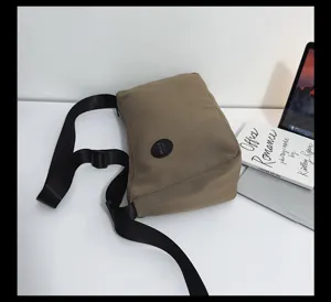 Casual canvas schoudertas voor dames en heren, praktische lichte dagelijkse tas.
