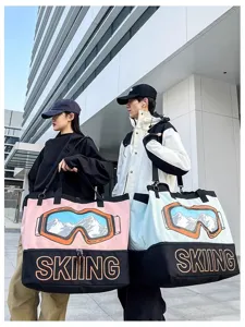 Große Skiausrüstung Tasche modische Fitness Reisetasche für Herren mit Nass-Trenn-Design.