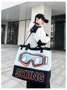Große Kapazität Herren Reise Sporttasche mit Skibrille Muster für Fitness und Outdoor