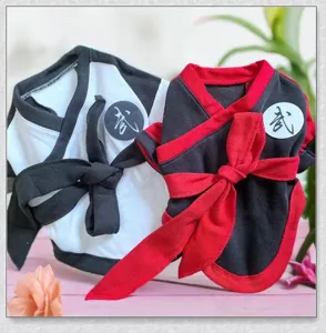 Costume samouraï chien vêtements d'hiver chauds pour animaux style japonais polaire pour petits chiens