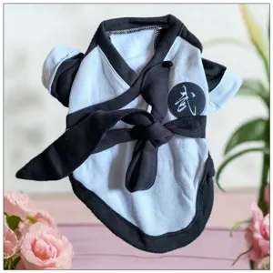 Costume de samouraï chaud d'hiver pour petits chiens, vêtement de cosplay d'arts martiaux mignon