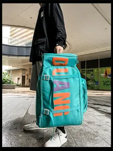 Große Kapazität Herren Reise Rucksack Sport Fitness Training Gym Tasche lässiger cyan Koffer