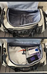 Grosse Reisetasche für Damen und Herren, Sporttasche mit Nassfach und vielen Fächern für Fitness.