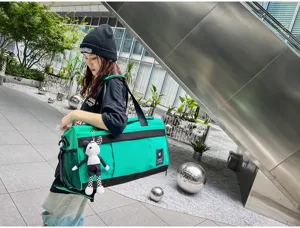Large capacity sports duffel bag for travel, fitness, and student school luggage use.