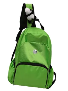 Lightweight green backpack waterproof casual travel daypack for men and women outdoor hiking sports.