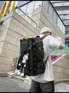 Large capacity tactical sports backpack for men and women travel fitness gym use detail view