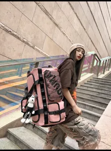Large capacity sports fitness backpack for women and men, travel duffel bag with wet dry separation.