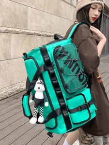 Large capacity sports fitness backpack for gym and travel with dry wet separation.