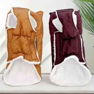 Gevoerde winter hond jas warme fleece gevoerde gewatteerde puppy jas voor kleine hond kat