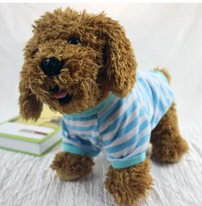Sommer neue Hundekleidung gestreiftes Rundhals T-Shirt Haustierbekleidung für kleine Hunde dünn.