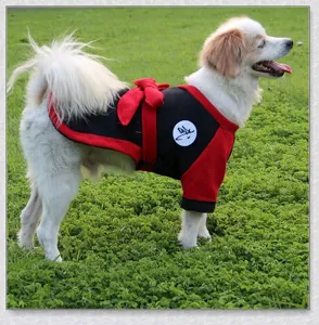 Costume samouraï chien animal hiver vêtements chauds noir rouge moyen petit chien tenue