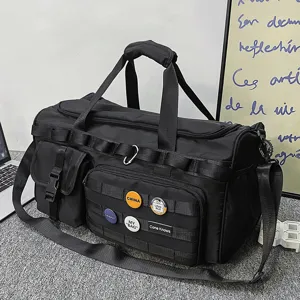 Sac à Dos d'Entraînement Sportif de Grande Capacité Avec Séparation Sec Humide Sac de Voyage Imperméable en Nylon Hommes Femmes