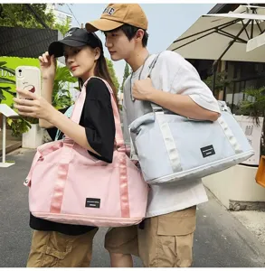 Large capacity travel duffel bag for women, lightweight portable sports fitness gym bag and luggage.
