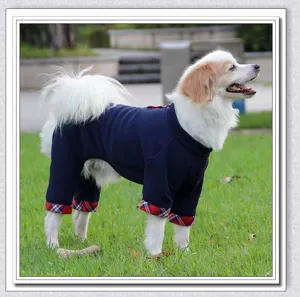 Cozy winter dog jumpsuit four-leg warm apparel for small dogs puppy pet outfit clothes.