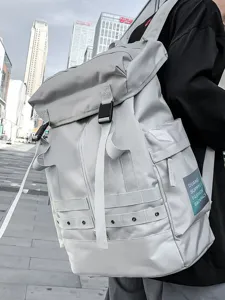 Large Capacity Tactical Backpack Oxford Cloth Waterproof Travel Bag Street Trend Casual Bookbag For Men Women Commute