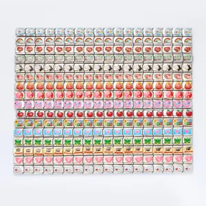Stainless steel Italian modular charm links, DIY colorful pattern custom bracelet components.
