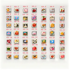 Stainless steel Italian modular charm links DIY bracelet stainless steel jewelry wholesale
