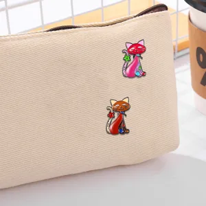 Jolie broche emaille chat dessin anime coloree metal badge mode mignon pour vetements