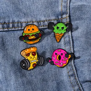 Süsses Cartoon Lebensmittel Emailliern Pin Set für Kleidung Jacke Dekoration Broschen