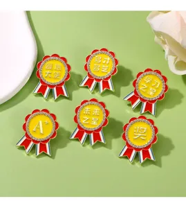Creative rhinestone alloy brooch medal pin set, cute student backpack enamel badge decoration.