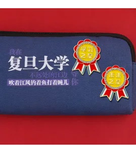 Detail shot of creative alloy rhinestone brooch star of learning badge for student school bags.