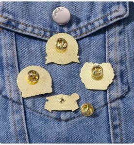 Broche en émail en alliage de zinc pour la saison de graduation détail dos accessoires