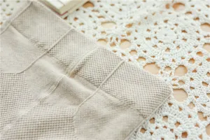 Collant côtelé taille haute couleur avoine vue détaillée, leggings d'hiver confortables pour femmes.