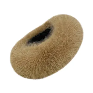 Winter dikke nepvacht hoed cirkel pluche warme hoofdband mode vrouwen donsachtig muts