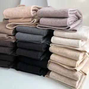 Thickened thermal fleece leggings winter high waist stirrup tights multi color warm pants