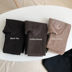Winter fleece lined thermal stirrup leggings high waist tummy control thick warm pants