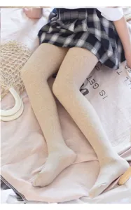 Winter fleece lined oatmeal white thermal tights for women thick warm solid color footed leggings