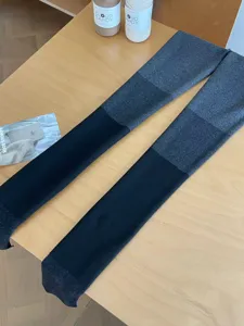 Mallas térmicas de invierno de otoño para mujer leggings negros grises de colorblock