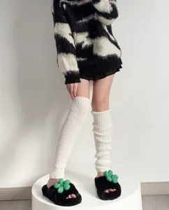 White knit leg warmers winter warm ribbed boot cuffs cozy fashion apparel accessories