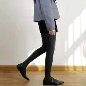 Autunno Inverno Collant Spesso Rigato Vita Alta Opaco Caldo Calzamaglie Donna