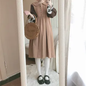 Sweet style autumn winter white tights paired with vintage dress and Mary Jane shoes.