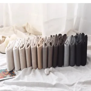 Women's autumn winter thick warm fleece lined tights solid color fine ribbed base pants