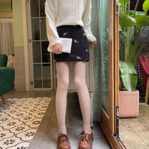 Winter thick fleece lined stirrup tights high waist tummy control warm footed leggings for women