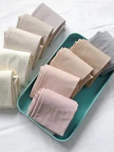 Autumn winter women fleece lined pantyhose nude cream grey high waist anti snag tights detail.