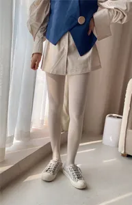 Nude pantyhose women's autumn winter cream color slim fit high waist seamless tights