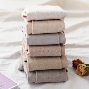 Autumn winter warm cotton leggings vertical stripes high waist slim fit knitted tights