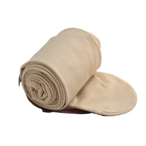 Women winter nude fleece lined pantyhose high waist cream thick anti snag slimming tights