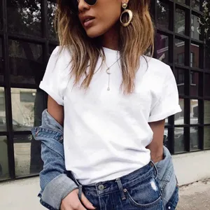 Detailed shot of a casual plain white short sleeve t-shirt, casual summer fashion apparel.