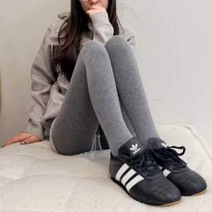 Mallas térmicas afelpadas de mujer otoño invierno cálidas leotardos sin pies zapatillas