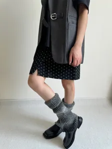 Women gradient knit leg warmers fall winter stylish warm slouch socks calf covers fashion