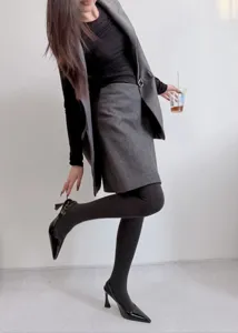Medias térmicas y afelpadas para mujer, muy opacas y abrigadas para el invierno.