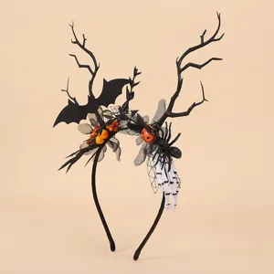Στήκα κεφαλής Halloween ανατριχιαστικό κλαδί νυχτερίδα κολοκύθα αράχνη πάρτι αξεσουάρ